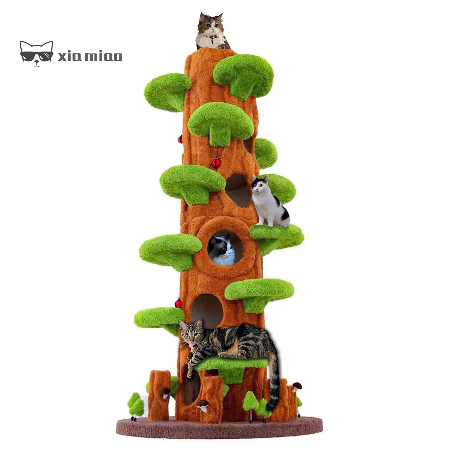 Torre de árbol para gatos Xiamiao Magic Forest, 90 pulgadas de alto