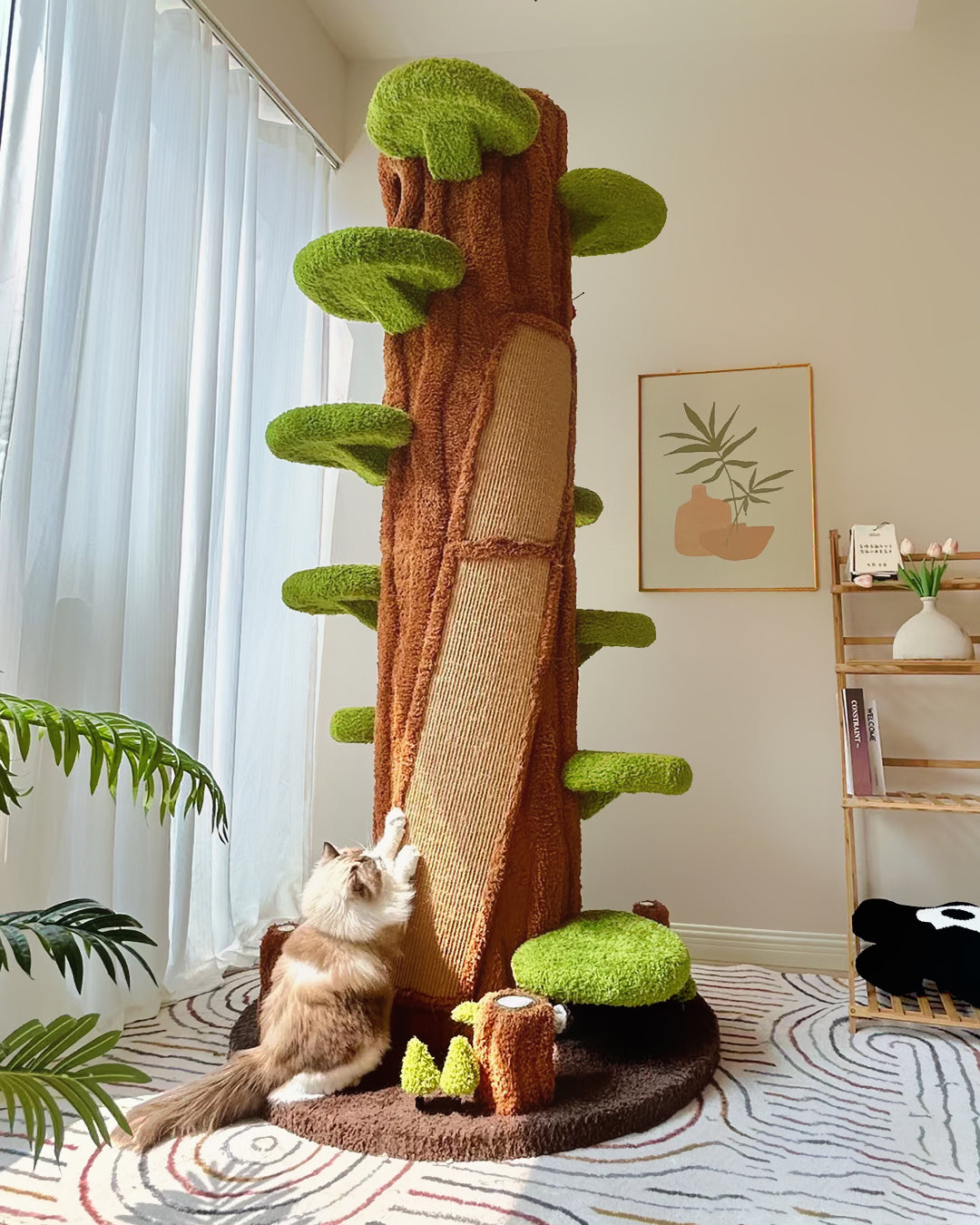 Tour d'arbre à chat Xiamiao Magic Forest, 90 pouces de hauteur