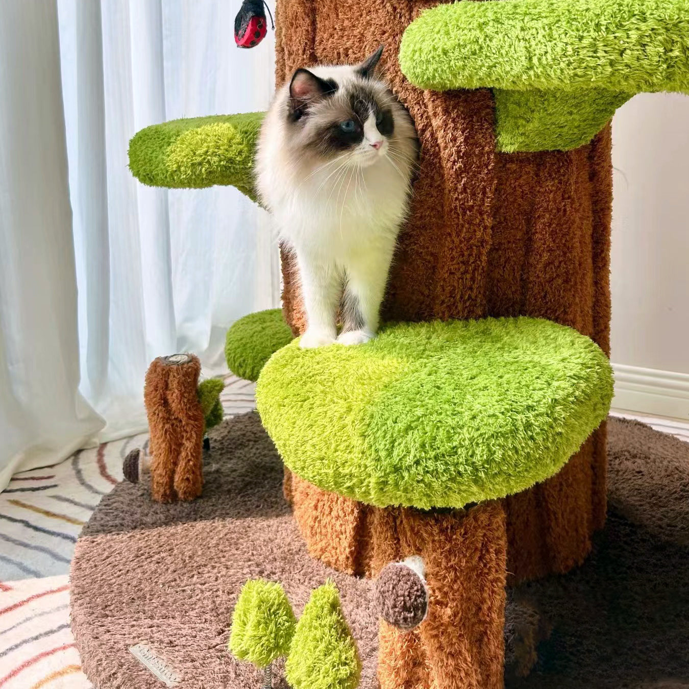 Tour d'arbre à chat Xiamiao Magic Forest, 90 pouces de hauteur