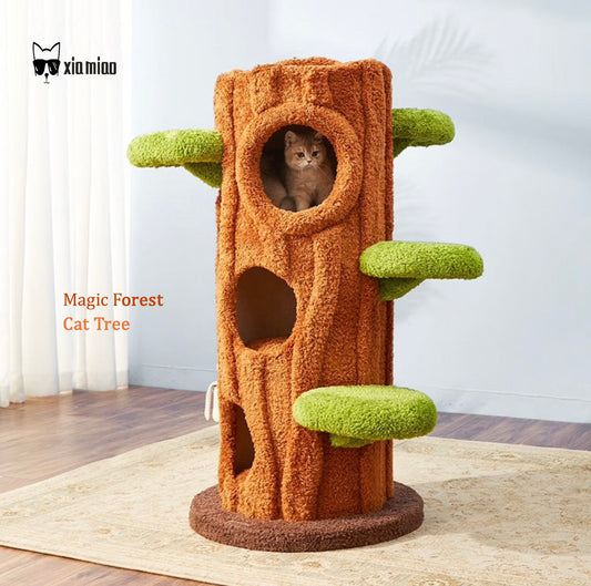 Torre de árbol para gatos Xiamiao Magical Forest, 50 pulgadas de alto